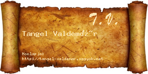 Tangel Valdemár névjegykártya
